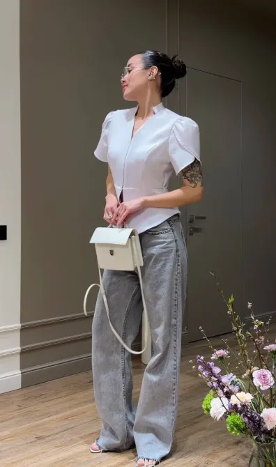 Женская куртка с чёрно-белым пеплум Одесса - изображение 3