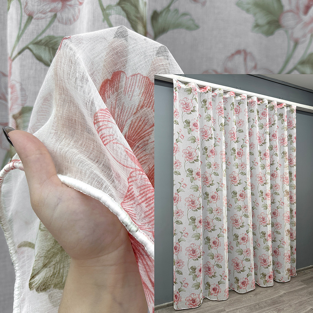 Тюль VR-Textil 1867т Flora Батист Разноцветный 250х270 см (42-0986) Киев - изображение 1
