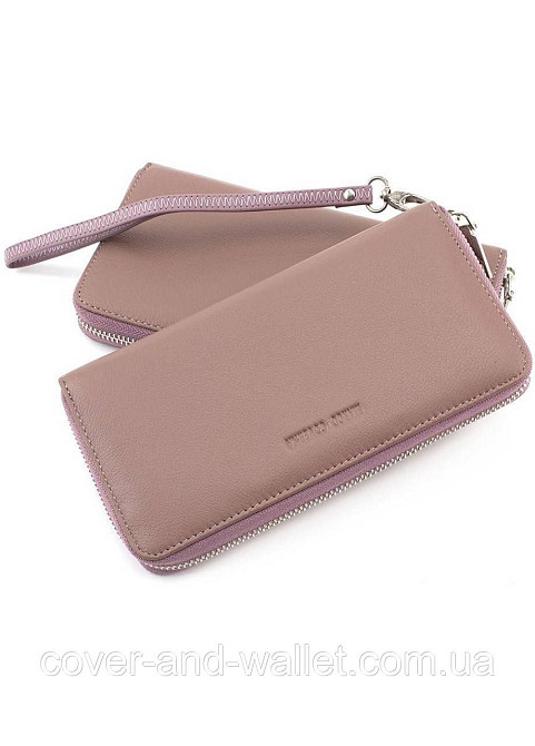 Жіночий шкіряний гаманець на блискавці світло рожевий Marco Coverna MC 7003 Київ - фото 2