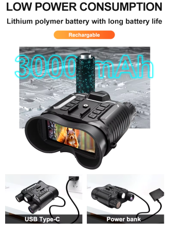 Цифровий бінокль нічного бачення NV8161 (до 400м у темряві) 1080P HD 8X з кріпленням FMA L4G24 та картою 64Гб Вінниця - фото 10