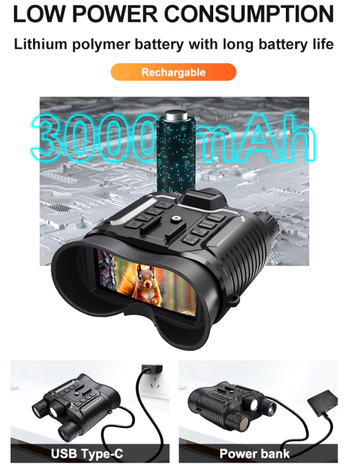 Цифровой бинокль ночного видения NV8161 (до 400м в темноте) 1080P HD 8X с креплением FMA L4G24 и картой 64Гб Винница - изображение 10