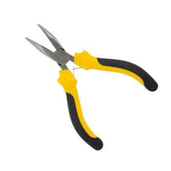 Длинногубцы изогнутые 125 мм черно-желтые ручки Мукачево