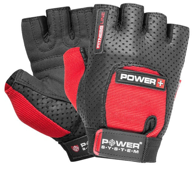 Рукавички для фітнесу Power System PS-2500 Power Plus Black/Red M Луцк - изображение 1