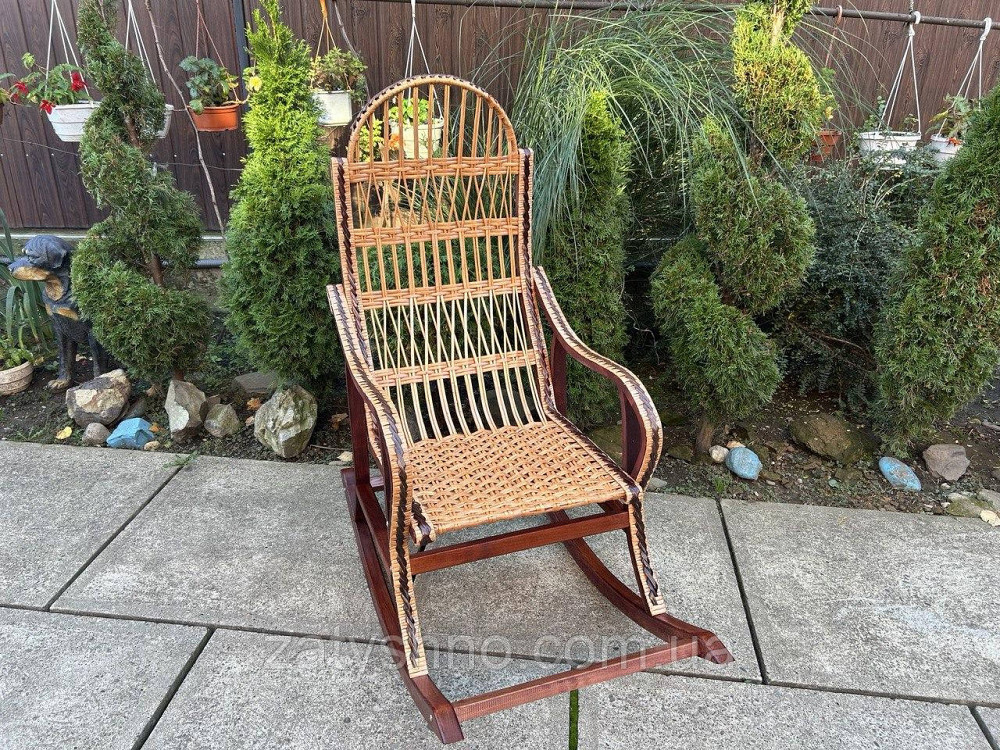 Кресло качалка сидяча из лозы и ротанга Киев - изображение 2