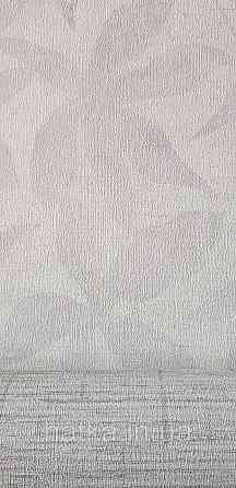 Шпалери вінілові на флізеліні Rasch Golden Hour метрове листя світло-сірі на білому Київ