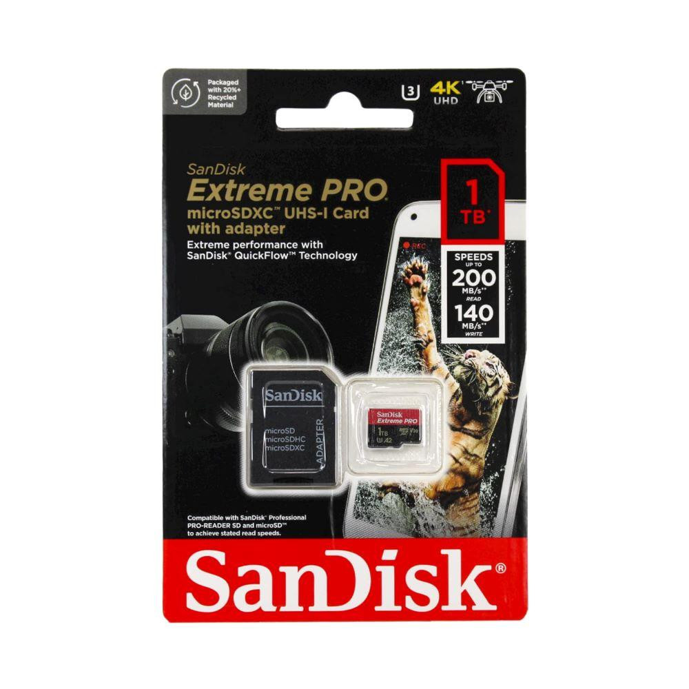 Карта пам'яті microSDXC (UHS-1 U3) SanDisk Extreme Pro A2 1TB class 10 V30 (R200MB / s,W140MB / s) (adapter) Одеса - фото 2