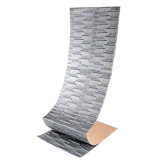Самоклеющаяся 3D панель 19600х700х5мм Кладка Серебро SW-00001365 Днепр