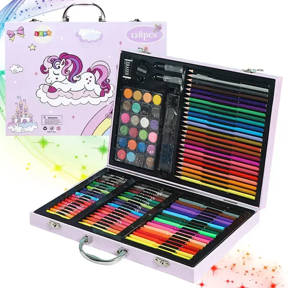 Набор для рисования в кейсе 128 предметов Розовый Коломыя - изображение 2
