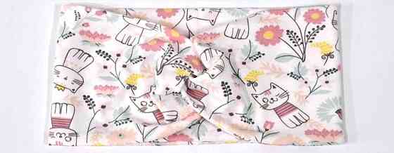 Повязка для девочки с принтом Котики Киев