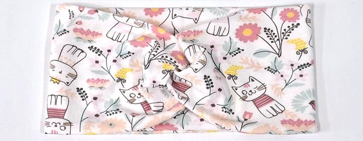 Повязка для девочки с принтом Котики Киев - изображение 1