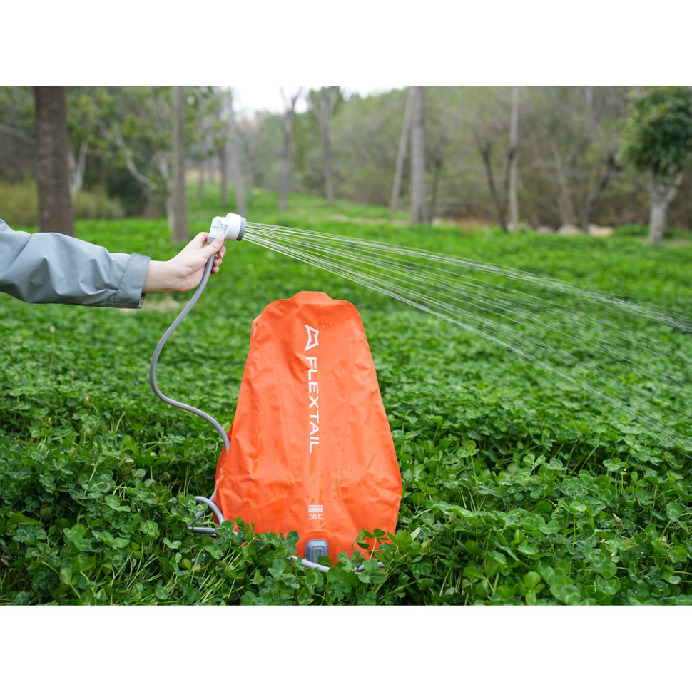 Душ портативний із ємністю та насосом Flextail Tiny Shower Bag, 20л, помаранчевий Киев - изображение 4