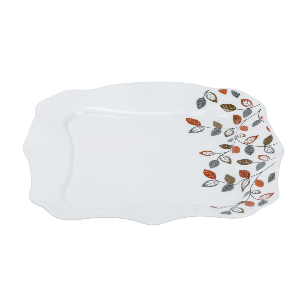 Столовий сервіз порцелянових квадратних тарілок на 6 персон 24 предмети білий HP23405 Київ - фото 9