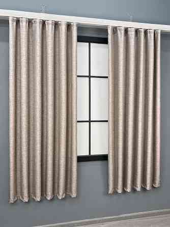 Комплект коротких штор VR-Textil ALORA-TON № 1874ш Бежевий 140х170см 2 шт (35-0439) Київ