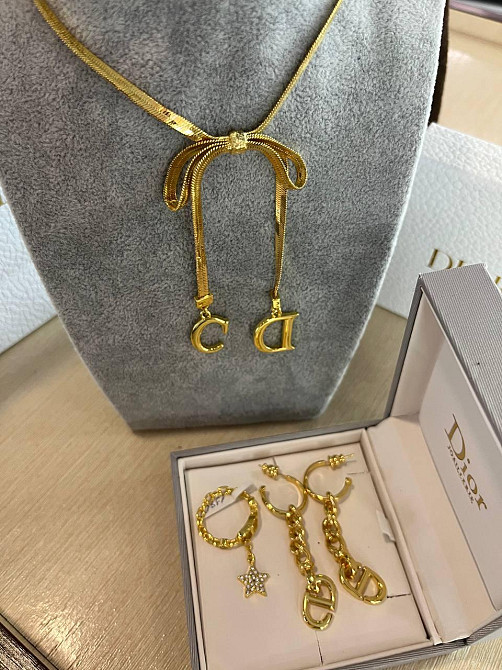 Набір  кольє, сережки  та каблучка від Dior. Одеса - фото 3