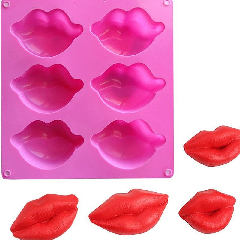 Молд кондитерский Губы 205 на 195 мм розовый Киев - изображение 3