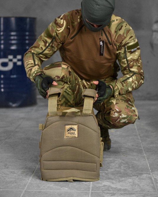 Тактична плитоноска з чотирма точками швидкого скидання Asdag кайот ВТ6795 Одеса - фото 13
