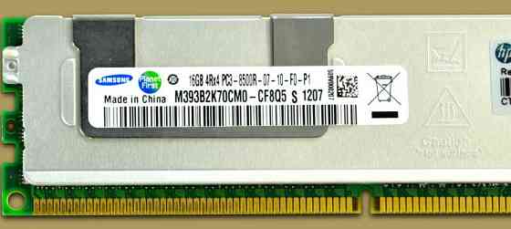 Модуль пам'яті SAMSUNG 16GB PC3-8500R DDR3-1066 REGISTERED ECC 4RX4 CL7 240 PIN 1.5V (M393B2K70CM0-C Дніпро