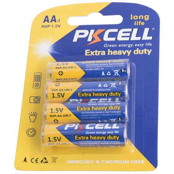 Батарейка AA/LR6, 1.5V, Extra heavy duty, PKCELL, 4pc/card Винница
