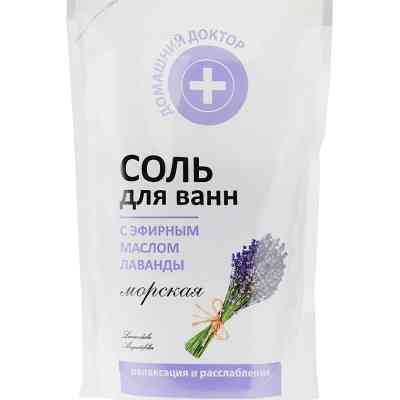 Сіль для ванн Домашній Доктор З ефірною олією лаванди 500 г (4823015921728) Вінниця