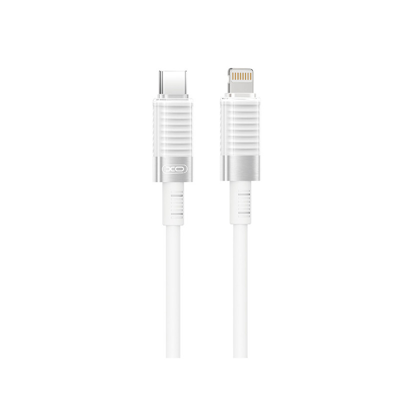 Кабель XO Brushed Silicone Type-C to Lightning 30W 1м білий Львів - фото 1