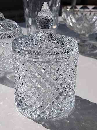 Цукорниця ємність для зберігання скляна "Діамант" 300 мл 8,5х14 см товсте скло Київ