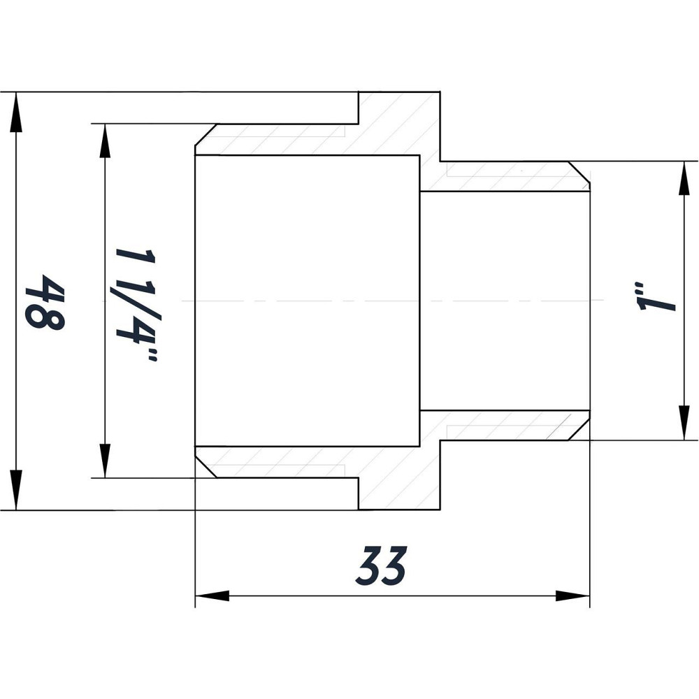 Ніпель редукційний 1 1/4″х1″ЗЗ нікельований NN652S OPTIMUM (000030793) Київ - фото 3