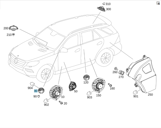Mercedes-Benz  A2319062200 ВЧ динамік harman ML/GLE W166 GLE Coupe C292 SL R231 GL/GLS X166 Одесса