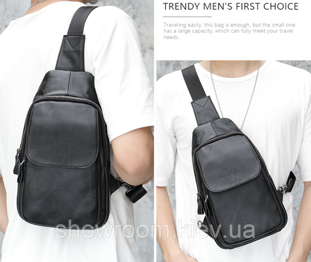 Шкіряна сумка, слінг, бананка Leather Collection (5070) Київ - фото 5