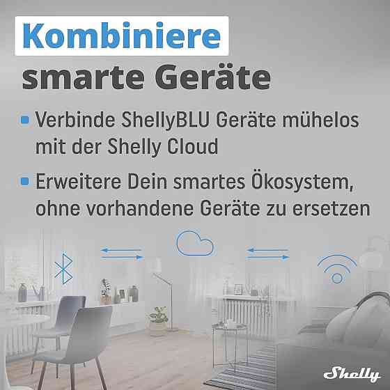 Шлюз Shelly BLU Bluetooth Wi‑Fi USB‑A донгл для домашней автоматизации совместим с Alexa Google Home iOS Киев