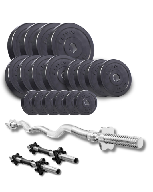 Набор Elitum Titan 86 кг штанга и гантели для силовых тренировок комплект для дома и спортзала Киев - изображение 2