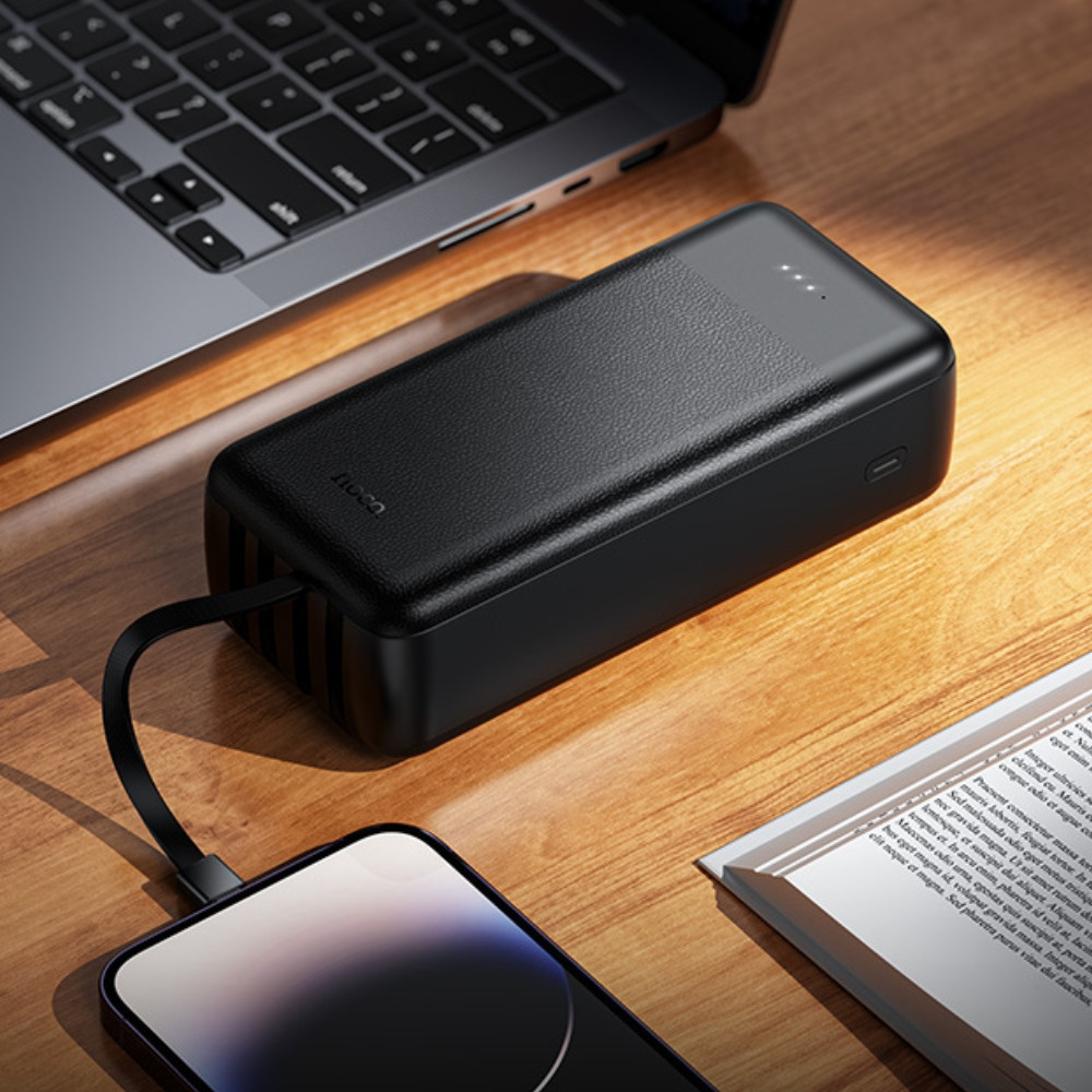 Павербанк 30000 mAh HOCO J163B Wonderful 4 встроенный кабель power bank повербанк Одесса - изображение 6
