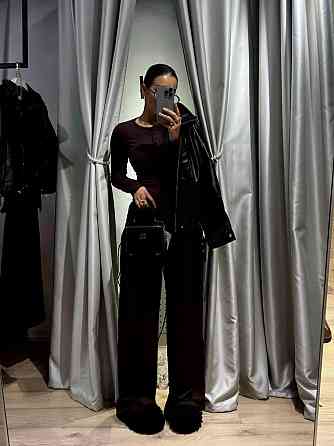 Женский стильный повседневный костюм двойка турецкая вискозная двунитка Шоколад Одесса