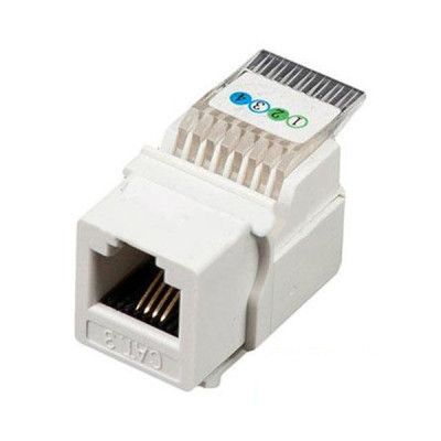 Модуль Keystone RJ12 UTP Slim Cat.3 безинструментальный Kingda (KD-KJ2075UC3) Винница - изображение 1