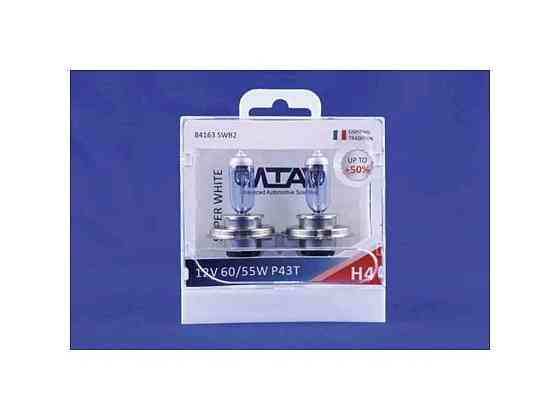 Автомобiльна лампа 12V H4 60/55W P43T SUPER WHITE 50% (2шт) ТМ MTA Київ