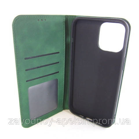 Чехол книжка iPhone 12 Pro Max Premium Case (зеленый) Одеса - фото 4