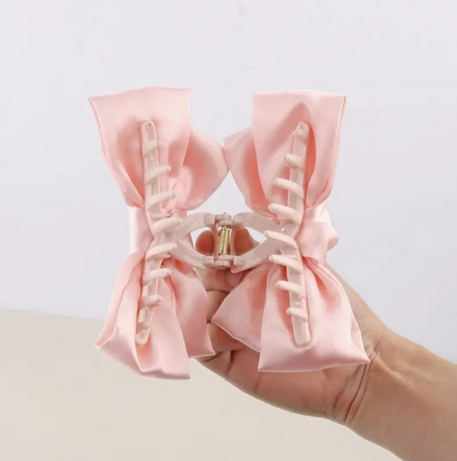 Заколка-крабик "Бант" Рожевий Сміла - фото 3