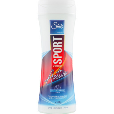 Гель для душа Shik 3 в 1 Sport Active 250 г (4820023368965) Винница - изображение 1