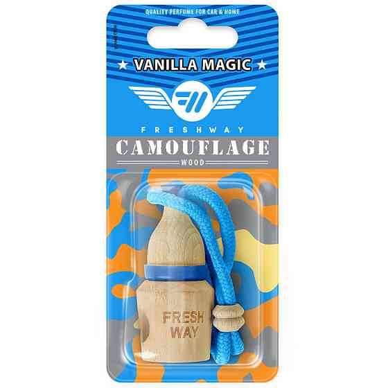 Ароматизатор для авто пробка "Camouflage Wood" Vanilla Magic (Ванільна магія) 5мл FreshWay Київ