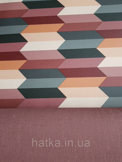 Шпалери вінілові на флізелін Petite Fleur 4 Rasch Texti 288697 на синьому тлі червоні птиці бірюзові квіти Київ - фото 2