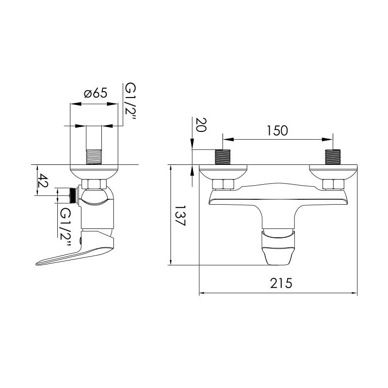 Смеситель для душа VOLLE DIOS (1536.100101) cromo Киев - изображение 2