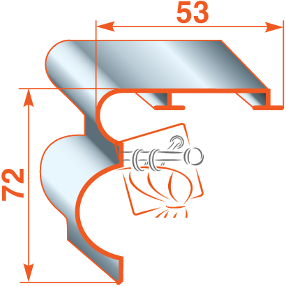 Алюминиевый карниз БР-14 шоколад Бровары