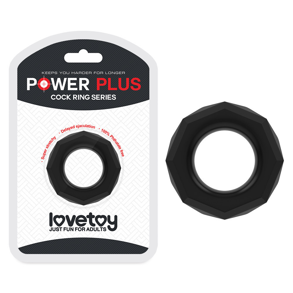 Ерекційне кільце - Power Plus Cockring 4 Black Sex Aura Київ - фото 1