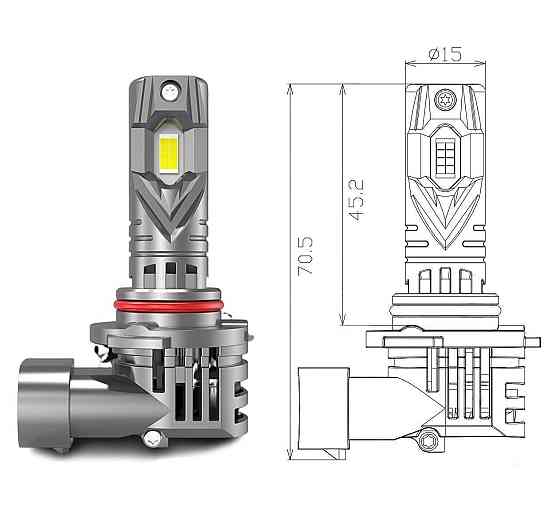 Комплект світлодіодних ламп Qline SA HB3 (9005) 52W 6000K Qline (Small Active) 12V Харків