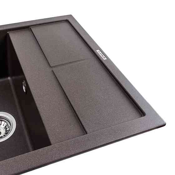 PLATINUM Гранітна мийка для кухні Platinum 6550 LOTOS матова Темна скеля Київ