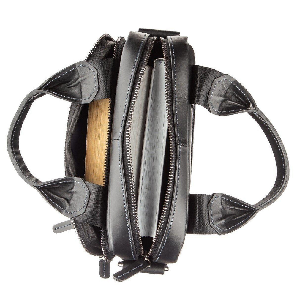 Сумка мужская SHVIGEL 11184 в гладкой коже Черная Киев - изображение 6