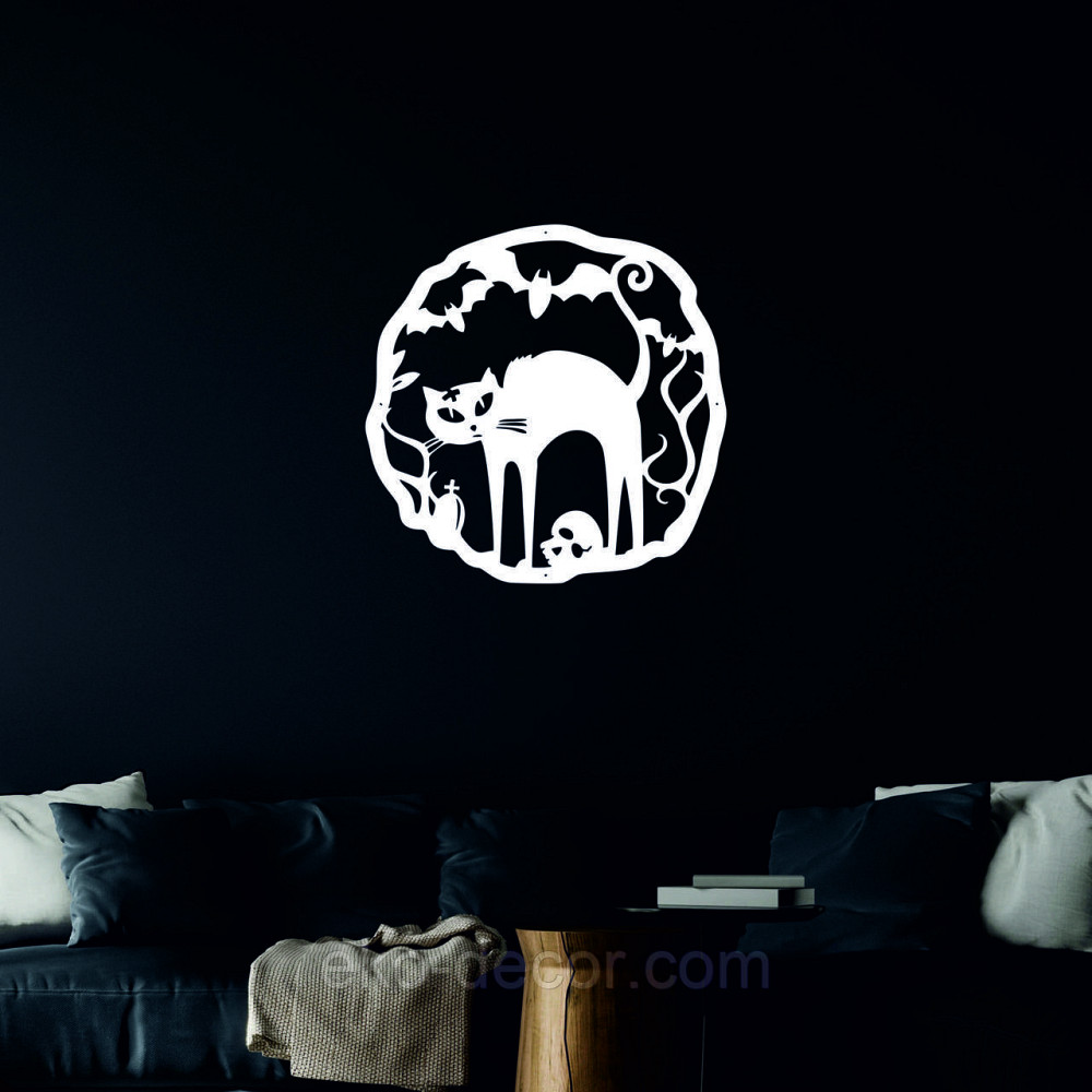 Декоративне настінне 3D Панно «Хелловін», Декор на стіну з об'ємом 50*50 см, Білий Київ - фото 8