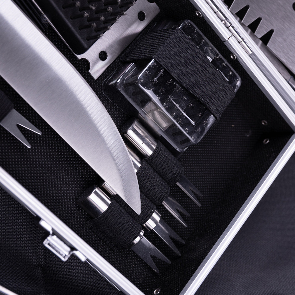 Набір аксесуарів для барбекю, мангала, гриля 19 предметів 42х14х7.5 см в кейсі HP-21-3 Коломия - фото 8