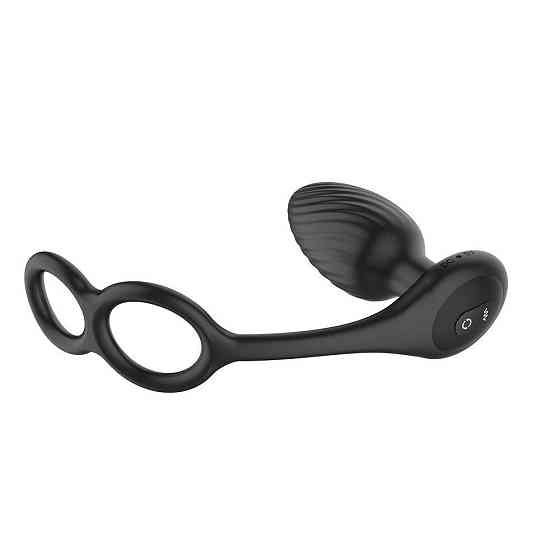 Анальная вибропробка Nexus Tornado Cock and Ball Ring вращение+вибрация, эрекционное кольцо, пульт Sex Aura Киев