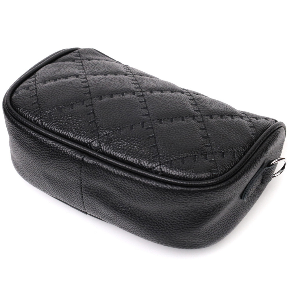 Шкіряна сумка напівкруглого формату на плече Vintage 22394 Чорна Київ - фото 5