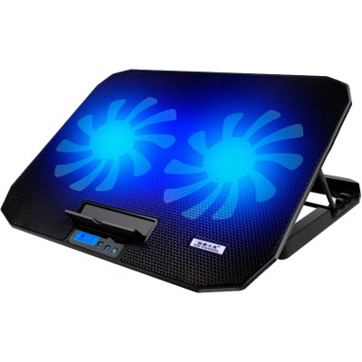 Підставка до ноутбука IceCoorel 10-18", 2*125mm 1400 RPM, 2*USB, 360x260x32 mm, Black (N106) Вінниця - фото 1